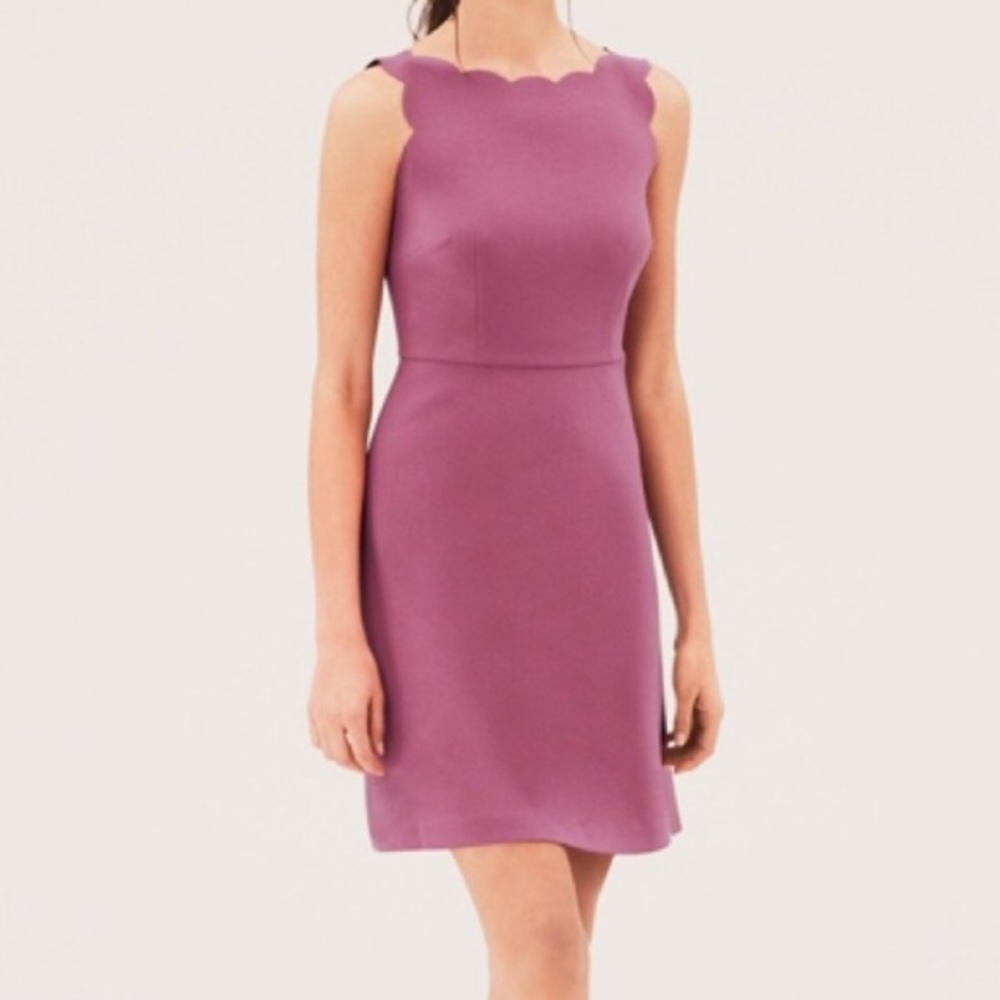 PINK SCALLOPED LOFT DRESS